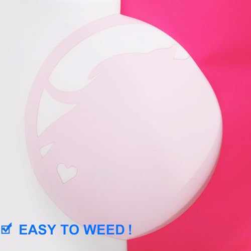 Image of FUNKAKA Heat Transfer Vinyl Neon Pink HTV Rolls, 12 inch x 9ft Iron on Vinyl