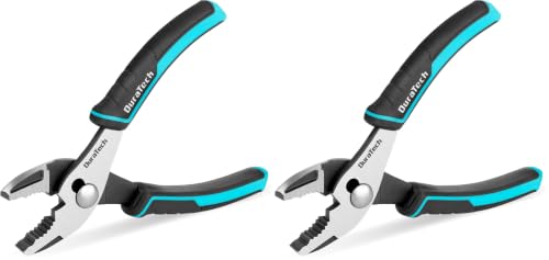 Image of DURATECH 6 Inch Slip Joint Pliers, Small Pliers with Comfortable TPR Handle (Pack of 2)