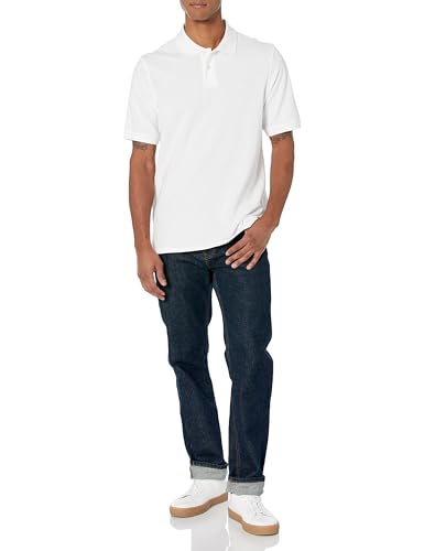 Image of Amazon Essentials Men's Regular-Fit Short Sleeve Cotton Pique Polo Shirt (Available in Big & Tall)