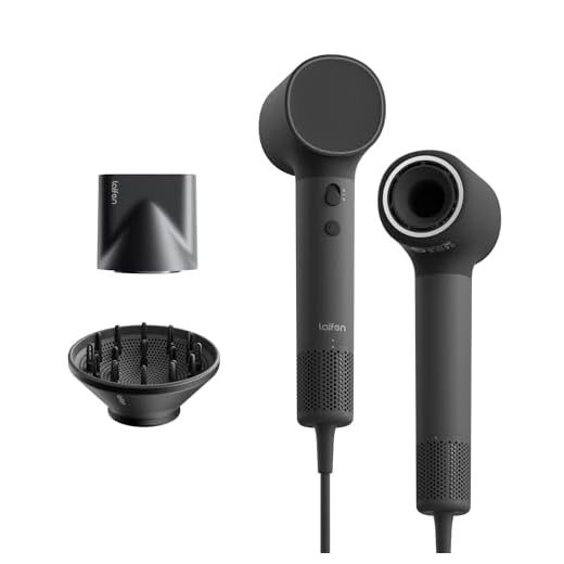 Laifen Neo Haartrockner Mit 110.000 U/Min Bürstenloser Motor, Hochgeschwindigkeits Föhn Mit 200 Mio. Negative Ionen, 2 Magnetische LuftdüSe(Schwarz)