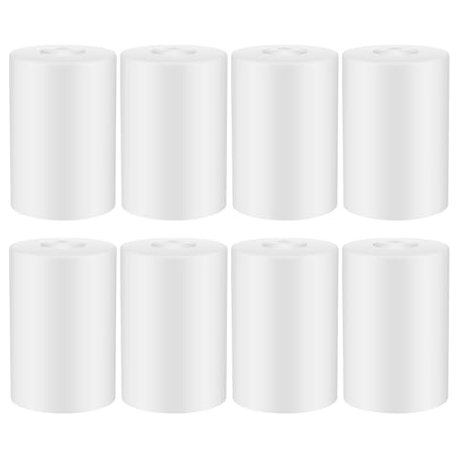 Image of Teenyyou 8 Pcs White Frosted Glass Shade Replacements for Pendant Light Fixtures Glass Lamp Shade Cover, 1-5 /8 Inch Fitter E26 Base, 4 inchw x 6 inchh, Replacement Lamp Globe for Chandelier Wall Sconce