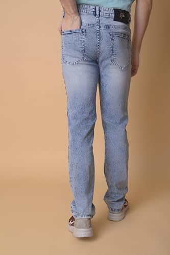 Image of i'sol Men's Stylish Straight Fit Cotton Blend Stretchable Jeans