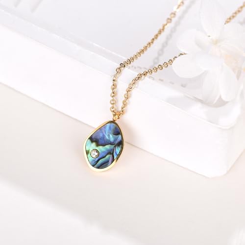 Moonstone/Amethyst Necklace Y2k Necklace Chain Teardrop Pendant Birthstone Crystal Jewelry Anniversary Birthday Gifts for Women3