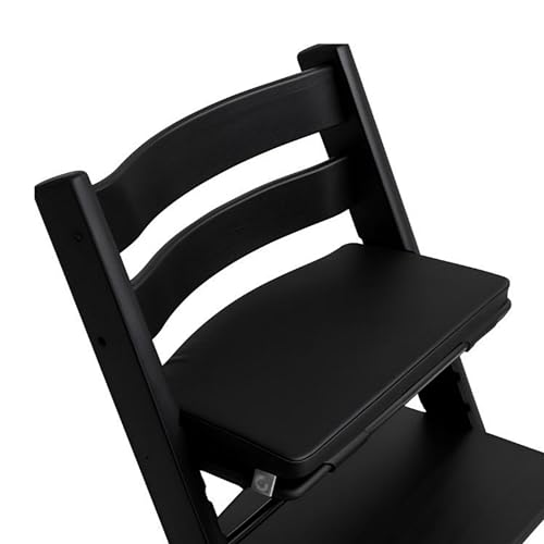 Image of COZYKIDS Tripp Trapp Compatible Baby Cushion | Waterproof High Chair Cushion | Soft Foam Padding (Black, Basic)