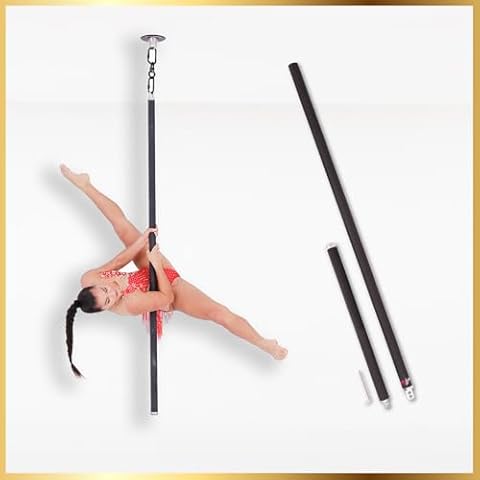 Lupit Flying Pole Classic, Rubber Black, 2000 mm, 45 mm Cover