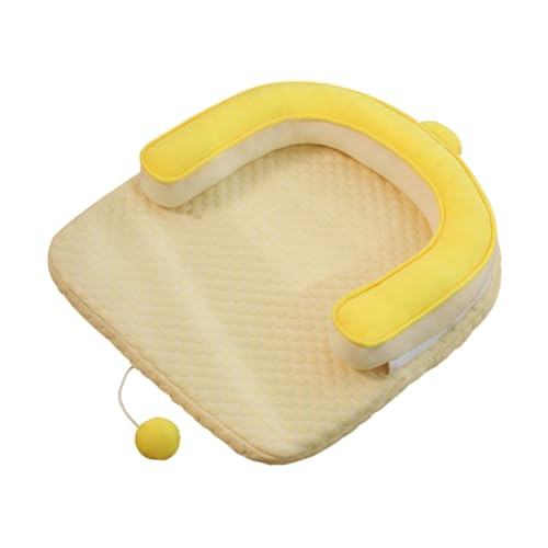 predolo 猫用夏用クールマット 子猫用クールマット U字型 噛みつき防止 インタラクションボール 滑り止め 小型ペット用 床 子猫用 ソファ