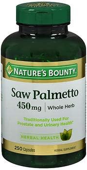 Nature's Bounty Saw Palmetto - Cápsulas de 450 mg de 250 ea (paquete de 5)