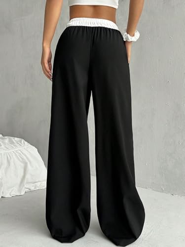 Image of dockstreet Loose fit Open Bottom Joggers /Loose fit, Trouser stylelowers /Cute Style, Relaxed Casual Lounge Pants for Women