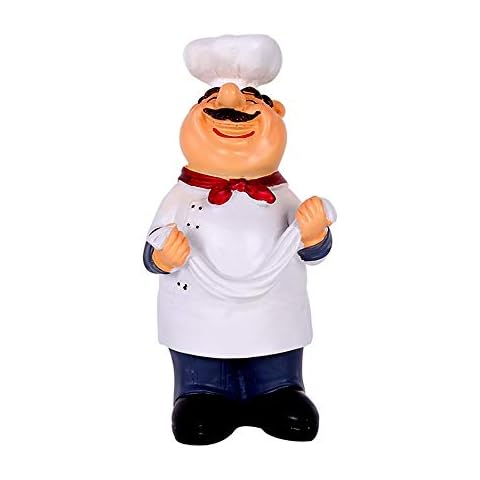 SMANTA Chef Ramen Noodles Figurines Decorative Cooking Chef Collectible Housewarming Gifts Statues for Counter Top Restaurant Cafe Tabletop Kitchen Decor Cover