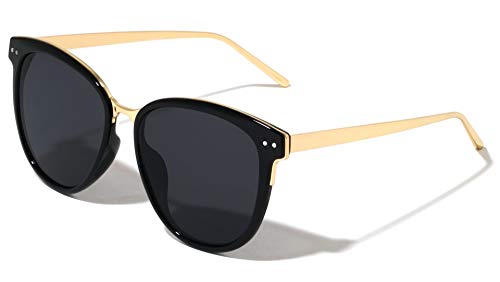 Daegu Flat Lens Retro Color Mirror Cat Eye Sunglasses