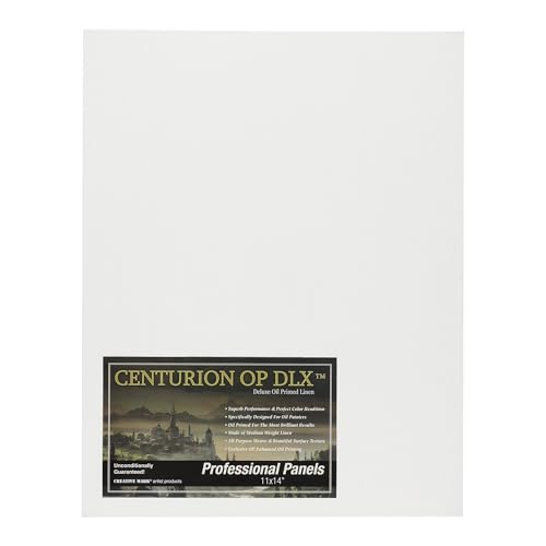 Centurion Deluxe Professional Oil Primed Linen Canvas Panels - 14"x18" - 3 Pack of Linen Canvases for Painting, Artwork and More