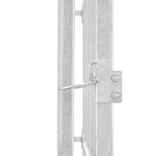 vidaXL Zwinger für den Außenbereich, mit Dach für Hunde, 382 x 192 x 235 cm