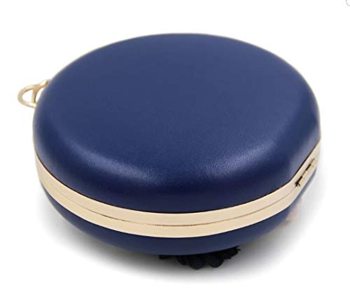 Image of TOOBA Handicraft Women's Round Shape Clutch Bag Purse | Floral Bag, Bridal Purse & Party Handbag Design with Ring Handle - Wedding & Special Occasion Clutch