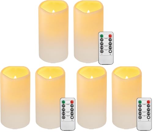 Image of 2PACK Outdoor Plastic flameless Candles with Remote Control and Timer (Pack of 3)