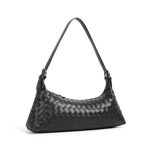 Shoulder Bags for Women, Woven Leather Crossbody Bag Small Purse Cute Hobo Tote Handbag Mini Clutch4