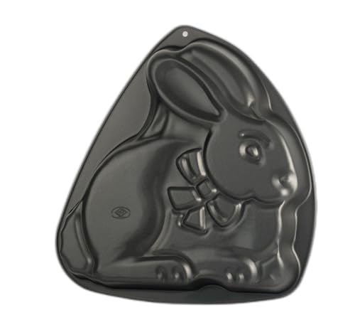OPIROS Teglia Alluminio Antiaderente Per Dolci Natale Pasqua Compleanni Festività (Forma Coniglio)