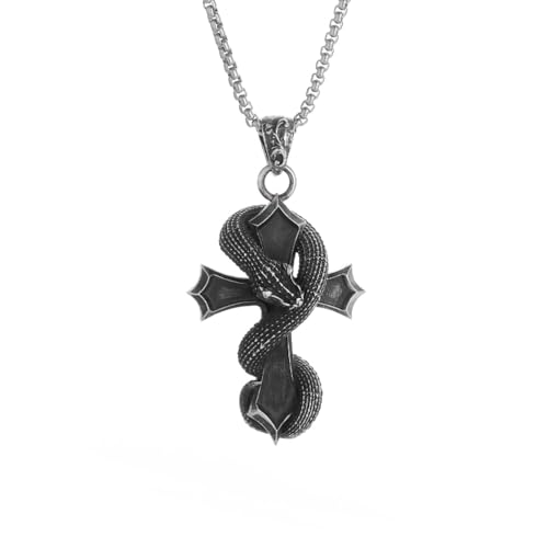 Collier dragon croix retro pour sublimer votre look hip-hop urbain