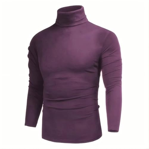GAGELE Mens Casual Slim Fit Basic Shirt Knitted Lightweight Pullover Turtleneck Sweater