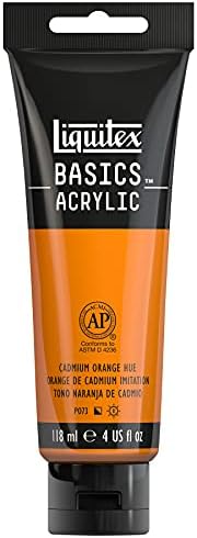 Liquitex BASICS Acrylic Paint, 118ml (4-oz) Tube, Cadmium Orange Hue