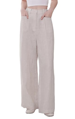 Pantalon en lin taille haute pour affronter la chaleur avec style