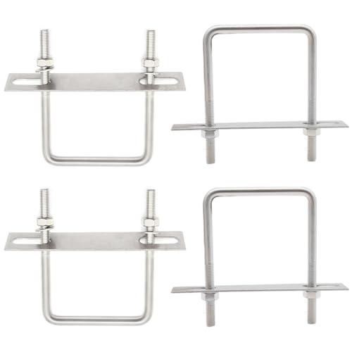 Vis en U M8 étrier inox fixation tuyau véhicule bateau pont tunnel 75x110mm