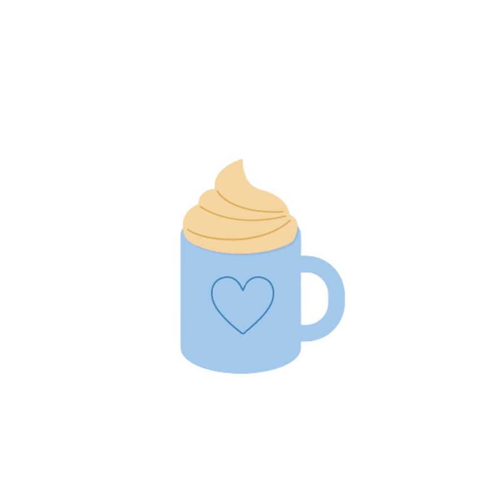 Craftelier - Mini Cutting Die for Card Making, Scrapbooking and Craft Projects and Creations | Hot Chocolate Mug Shape - Approximate Cutting Size: 2.09 x 4.55cm