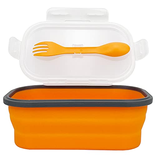 Silicone Lunch Container Bento Box, Collapsible Food Storage Containers with