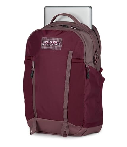 Image of JanSport 28L All Around Pack - 15 inch Laptop Sleeve, Cherry Lacquer | Versatile Rucksack w /Hydration Sleeve, Reflective Accents & Safety Whistle