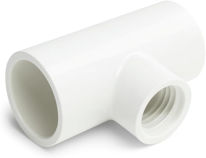 White Reducer 1 Inch MNPT Male Pipe Thread x 3/4 Inch FNPT Female PVC Reducing Bushing SCH 40 Adapter -1pcs