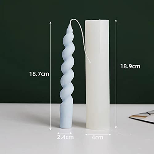 JIUYECAO Gedrehte Aromatherapie-Kerzenform, 1 3D-Twiststab-Form, Silikonform für Gips, Kerzen, Backen, Schokolade… – Bild 5