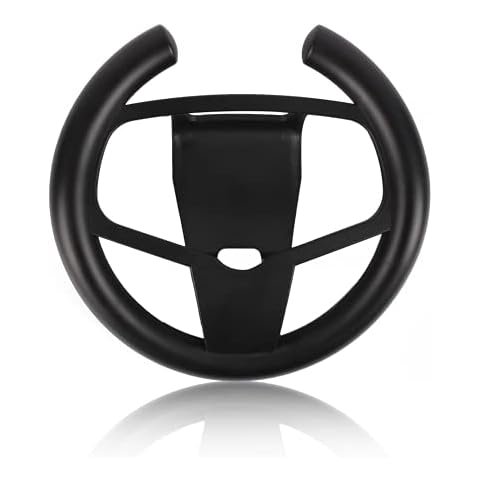 Steering Wheel for PS5 Controller, PowerLead Gaming Racing Steering Wheel, Grip Controller Accessories for Playstation 5, Works with PS5 Car Driving Video Games(Black) Cover