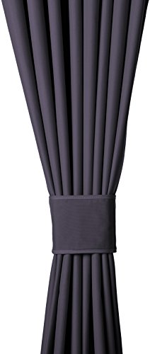 Amazon Basics Room Darkening Blackout Window Curtain With Tie Back, 52 X 63 Inches, Black - Set Of 2 #TOP2