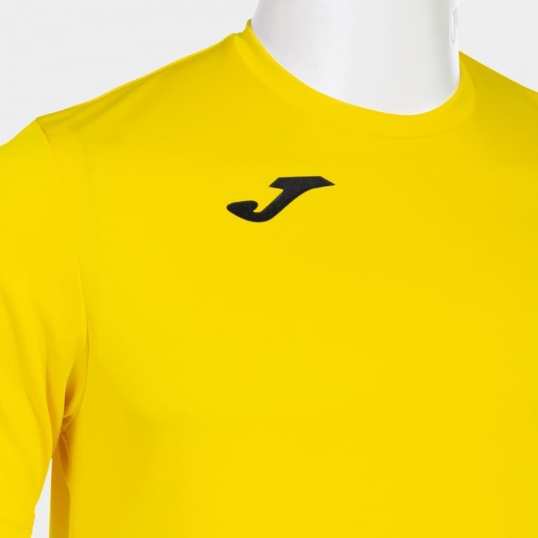 Joma Combi T-Shirt Homme Manches Courtes Jaune – 100 % Polyester Interlock, Respirant et Léger - Image détaillée