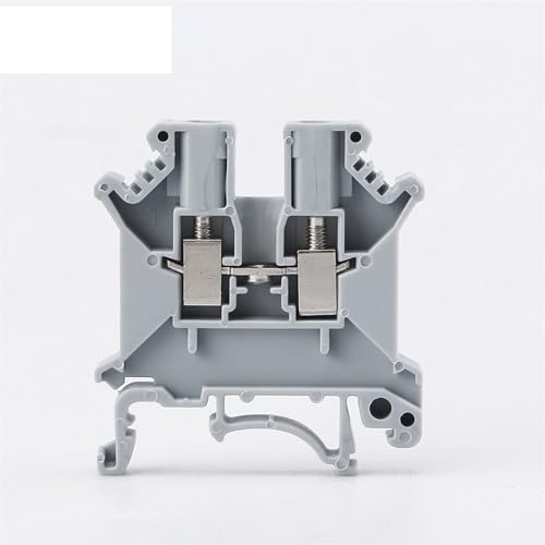 100pcs Din Rail Terminal Block Universal Conductor UK-3N Screw Connection Electrical Wiring Terminal Strip Block Connector UK3N(Green)