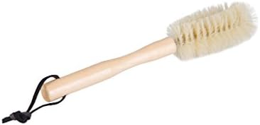 Miniatura 7 de Paquete de 2 cepillos limpiadores de botellas con mango de madera para el hogar, cocina, tazas, vasos, biberón