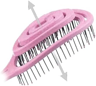 Chiara Ambra Organic Detangling Hair Brush for Women, Men & Children, Unique Spiral Hairbrush, Vented Hair Straightening Brushes for Straight, Curly & Wet Hair - Does not Pull on Hair – Lilac