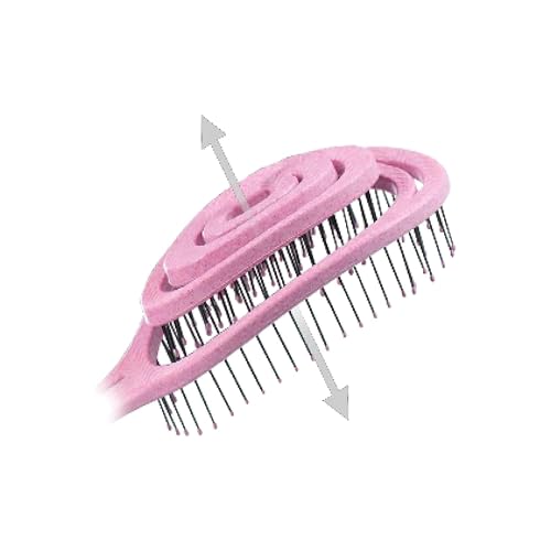 Chiara Ambra Detangling Hair Brush for Women, Men & Children, Unique Spiral Hairbrush, Vented Hair Straightening Brushes for Straight, Curly & Wet Hair - Does not Pull on Hair – Lilac