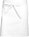 BP Gourmet 1901-400-21 - Grembiule corto (larghezza 75 cm), larghezza 75 cm, lunghezza 45 cm, 65% poliestere, 35% cotone, confezione da 3 pezzi, dimensioni: 75/45, colore: bianco immagine