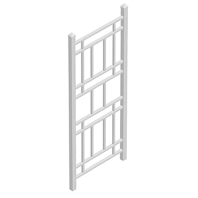 Dura-Trel Wellington 28 by 75 Inch Indoor Outdoor Garden Trellis w/Ground Anchors, Plant Support for Vines, Climbing Plants, & Vegetables, White