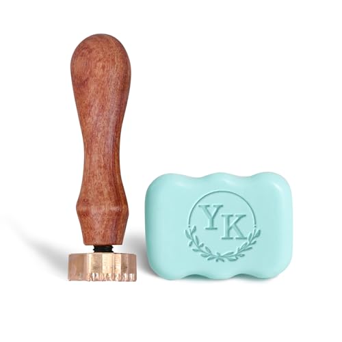 KAINSY Custom Soap Stamp, Personalized Stamp for Homemade Soap, Create Unique Branding Logo, DIY Soap Imprint Signature Stamps, Personalized Gift for Soap Crafter, Handmade Soap Tool(1 inch)