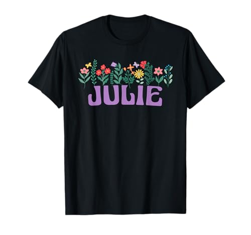 Wildflower Floral Julie Prénom Fête des Mères Femme T-Shirt