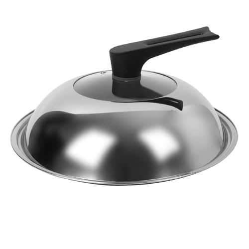 Souped Up Recipes 12.5 Inch 304 stainless steel lid, suitable for pots and pans with inner rim measuring 12.5-13.2 inches.