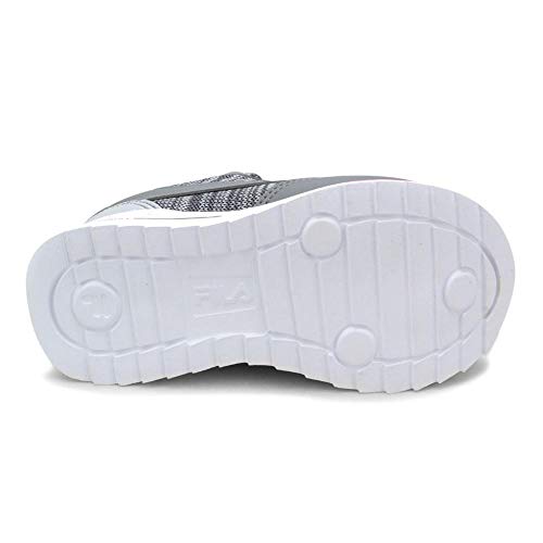 Tênis Euro Jogger Sport, Fila, Criança Unissex, Grafite/Rosa Flúor/Prata, 32