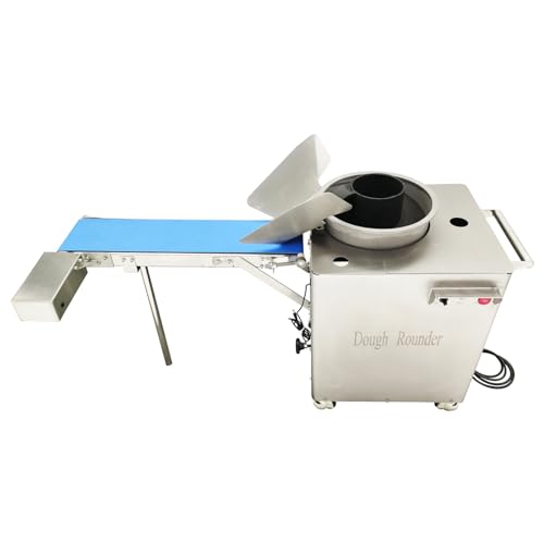 HQHAOTWU Electric Dough Rounder 20g-300g Vertical Screw Commercial Dough Rounder with Conveyor Belt 110V 420W