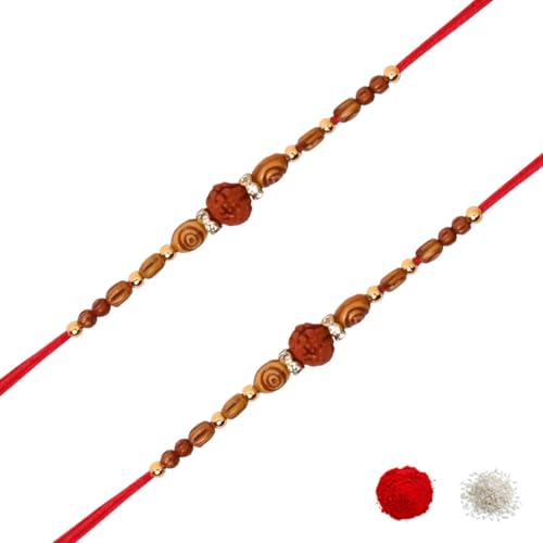 Image of I Jewels Design Rakhi With Roli Chawal & Rakshabandhan Card For Bro /Brother /Bhai