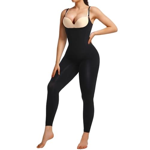 SHAPERX Hourglass Shapewear Bodysuit Leggings 360 Compression 2 Sizes Look Full Body Shaper One Piece No Roll Down