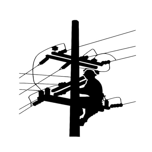 Electrical Lineman Silhouette Metal Wall Art Metal Outdoor Decor Metal