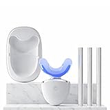 Trendlox TR40 Rechargeable LED Teeth Whitening Kit – Pap+ Peroxide-Free Gel, Blue Light Accelerator, Wireless Rechargeable Device, 3 Whitening Gels, Low Sensitivity Formula, Visible Results in Days