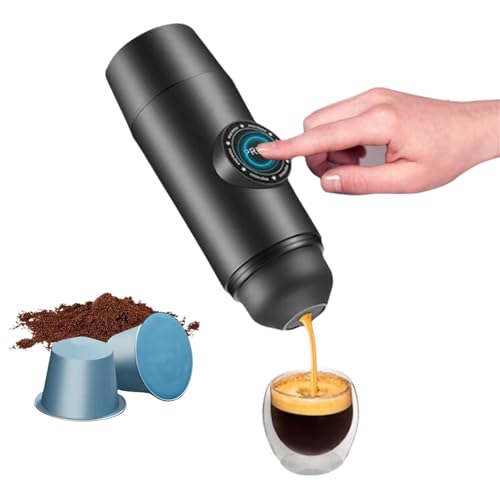 Portable Espresso Machine - Electric Coffee Maker for Travel and Camping, 18Bar Mini Coffee Machine with NS Pod Compatibility for Home and RV