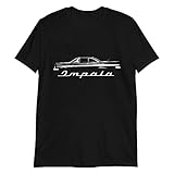 1959 Chevy Impala Silhouette Antique Collector Car Short-Sleeve T-Shirt Black